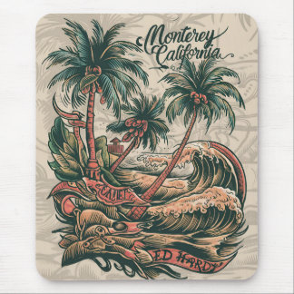 see beach and ship mouse pad