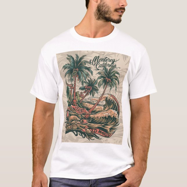 SEE BEACH DESIGN T-Shirt (Front)