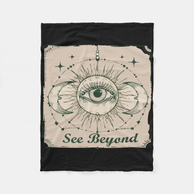 See Beyond Sticker  Fleece Blanket (Front)