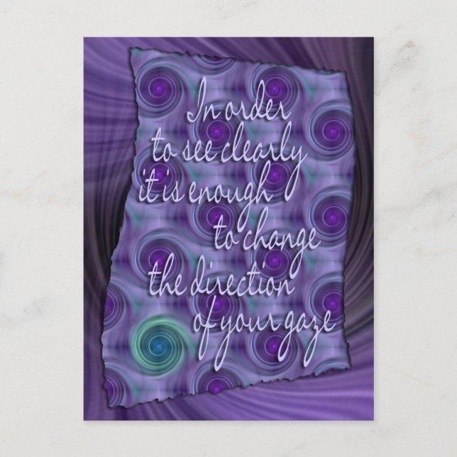see Clearly - wisdom Postcard (Front)