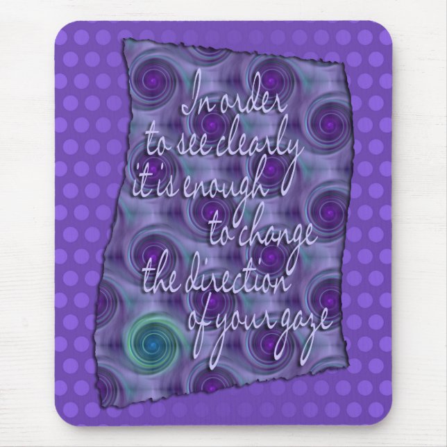 see Clearly - wisdom | violet dots Mouse Pad (Front)