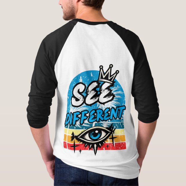 See Different Retro Long Sleeve T-Shirt (Back)