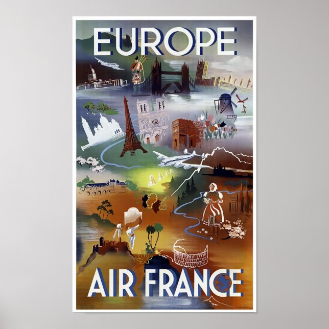 SEE EUROPE 1948 POSTER (Front)