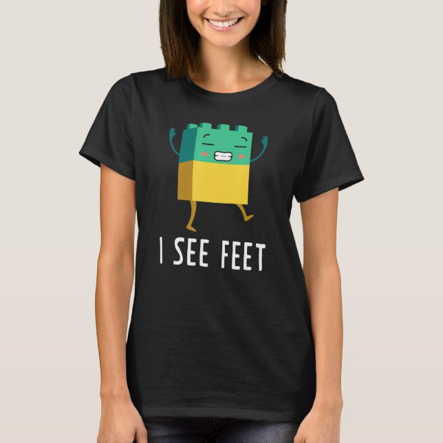 See Feet Big Building Blocks Master Builder Engine T-Shirt (Front)