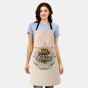 See Good in all Things Hippie Graphic Apron