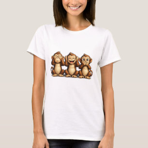 See Hear Speak No Evil Funny Monkeys Shirt