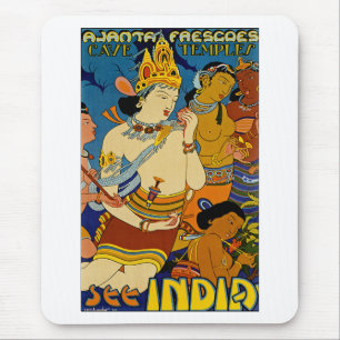 See India ~ Ajanta Frescoes Mouse Pad