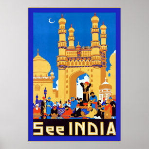 See India ~ Hyderabad ~ Vintage Travel Poster