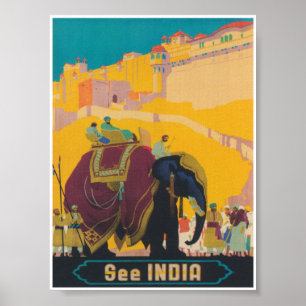 See India Vintage Travel Poster