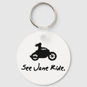 See Jane Ride Keychain