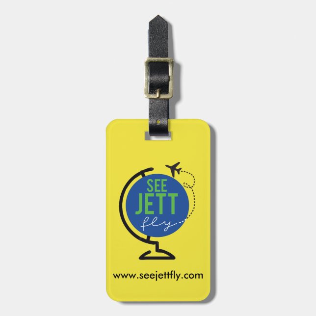 See Jett Fly - Luggage and Bag Tag (Yellow) (Front Vertical)