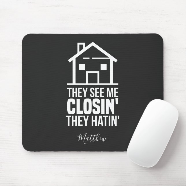 See Me Closing Realtor Estate Agent Personalised Mouse Pad (With Mouse)