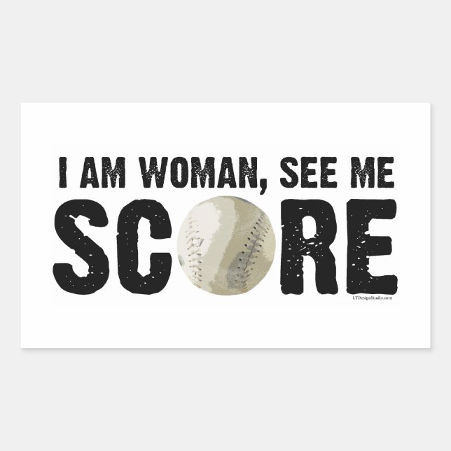 See Me Score - Softball Sticker (Front)
