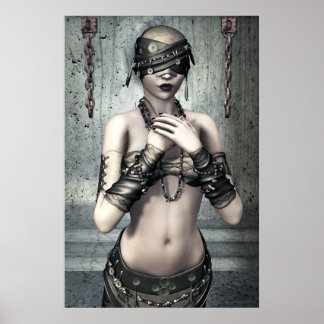 See No Evil Gothic Art Poster