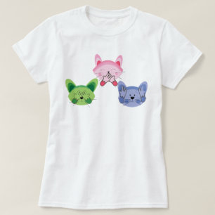 See No Evil, Hear Speak No evil Cats Joke Pun T-Shirt