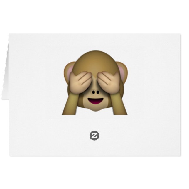 See No Evil Monkey - Emoji (Back Horizontal)