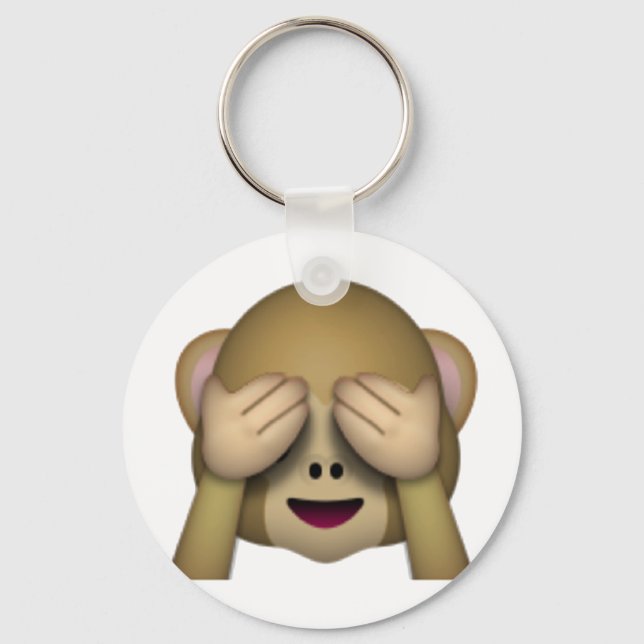See No Evil Monkey - Emoji Key Ring (Front)