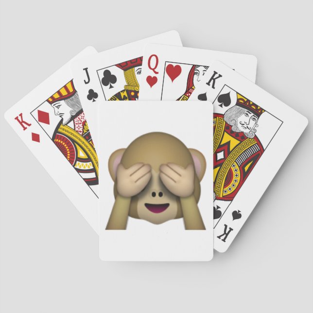 See No Evil Monkey - Emoji Playing Cards (Back)