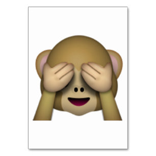 See No Evil Monkey - Emoji Table Number