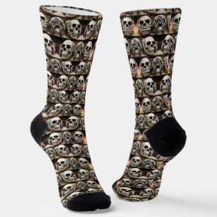 See No Evil Skulls Socks