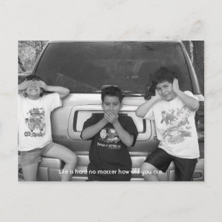 See no evil, speak no evil, hear no evil postcard