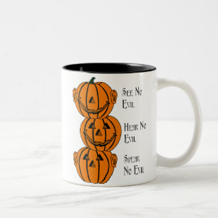 See No, Hear No, Speak No Evil Pumpkins Mug