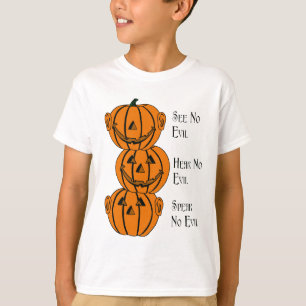 See No, Hear No, Speak No Evil Pumpkins T-Shirt