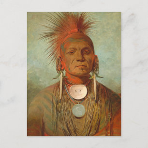 See-non-ty-a, an Iowa Medicine Man, 1844 Postcard