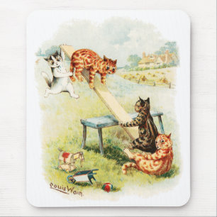 See Saw Cats Louis Wain Mouse Pad