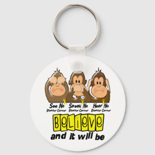 See Speak Hear No Bladder Cancer 3 Key Ring