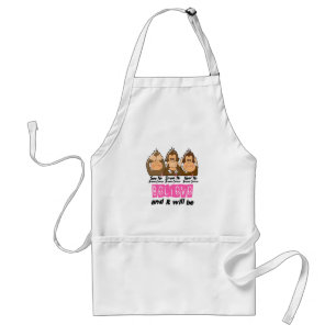 See Speak Hear No Breast Cancer 3 Standard Apron