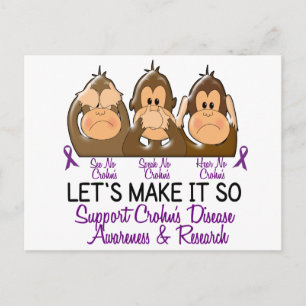 See Speak Hear No Crohns Disease 2 Postcard