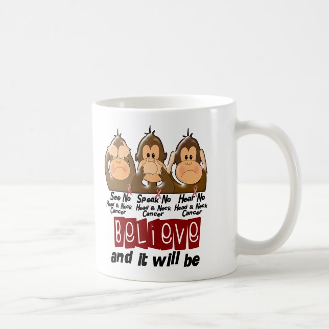 See Speak Hear No Head And Neck Cancer 3 Coffee Mug (Right)
