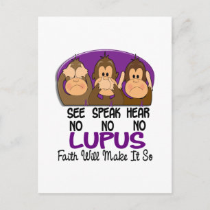 See Speak Hear No Lupus 1 Postcard