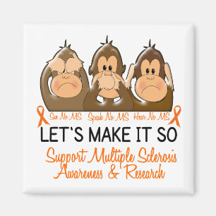See Speak Hear No Multiple Sclerosis MS 2 Magnet