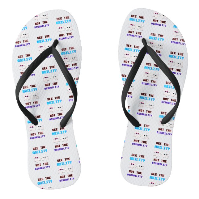 See The Ability Not The Disability Spectrum Autism Thongs (Footbed)