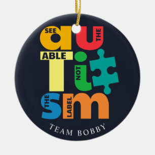 See The Able Autism Awareness Campaign Christmas Ceramic Ornament