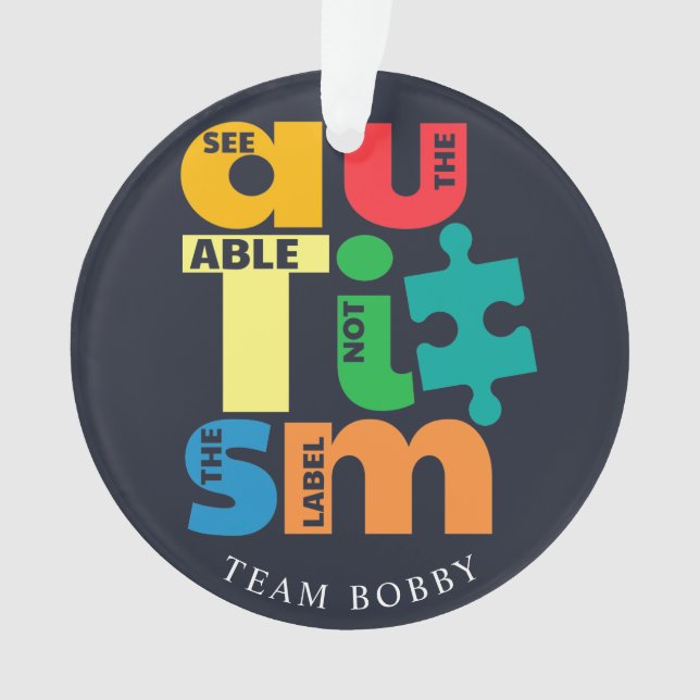 See The Able Autism Awareness Campaign Christmas Ornament (Front)