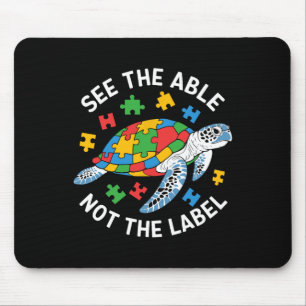 See The Able Not Label Autism Awareness Funny Kids Mouse Pad