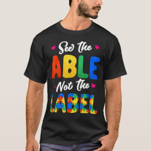 See The Able Not Label Autism Mum Autistic Boys G T-Shirt