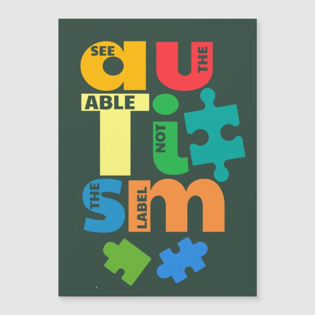 See The Able Not The Label Autism Awareness (Front)