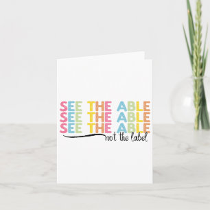 See The Able Not The Label Autism Awareness  Card