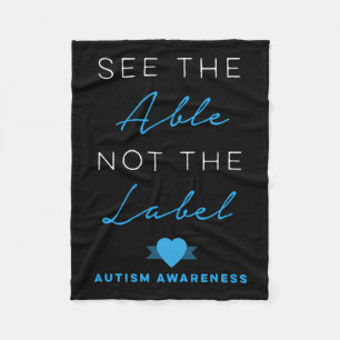See The Able Not The Label Autism Down Syndrome Aw Fleece Blanket