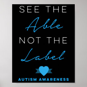 See The Able Not The Label Autism Down Syndrome Aw Poster