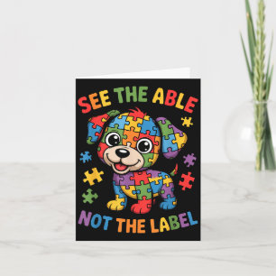 See The Able Not The Label Puzzle Dog Autism Card