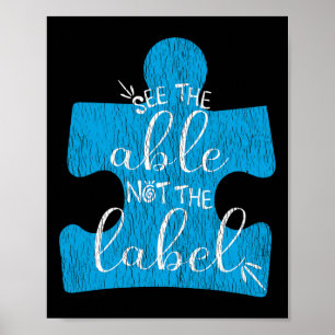 See The Able Not The Label Support Autistic Kids A Poster