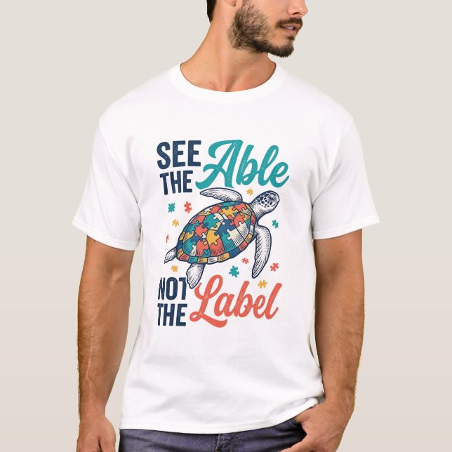 See the Able Turtle Puzzle Awareness Shirt Design_ (Front)