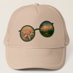 See the Change Glasses Nature vs Pollution Design Trucker Hat