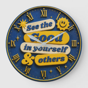 See the Good in Yourself & Others Large Clock