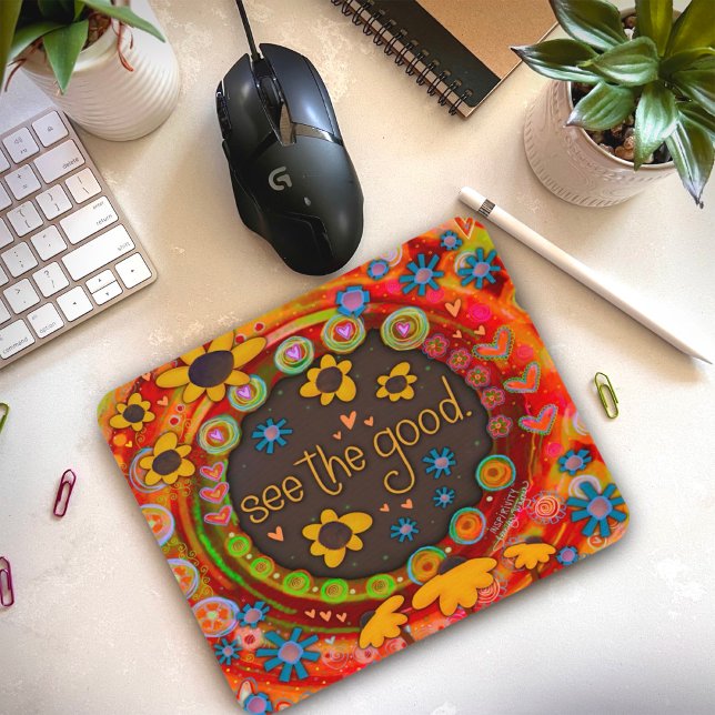 See the Good Modern Colourful Inspirivity Mouse Pad (Creator Uploaded)